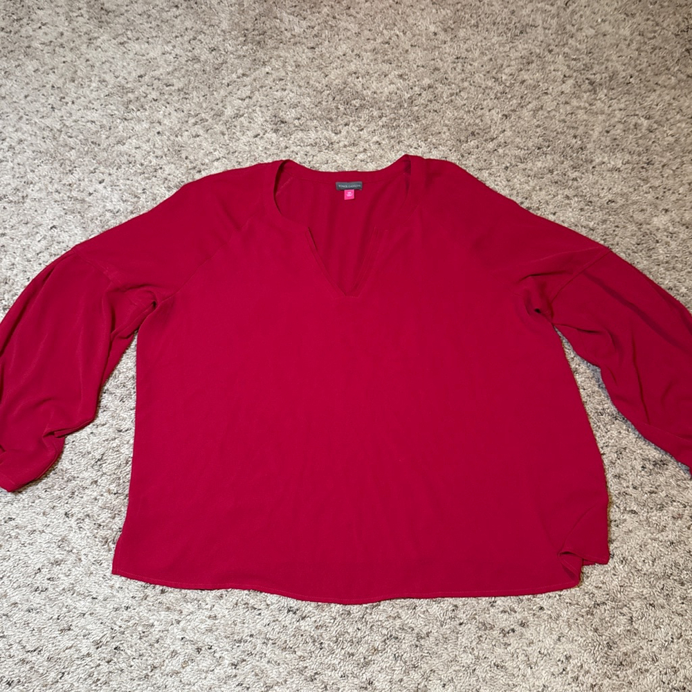 Women's Vince Camuto Red Blouse Plus Size XXL
